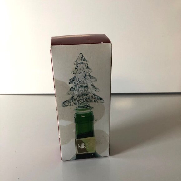 Mikasa Holiday Time Austria Lead Crystal Christmas Tree Bottle Stopper - Picture 2 of 7